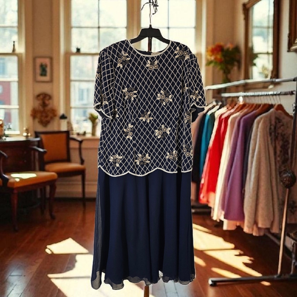 Vintage Papell Boutique Formal Dress Sz 22
